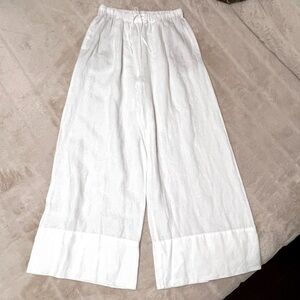 NWOT Zara White Linen Pants